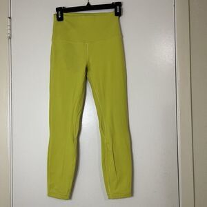 Lululemon Align high rise electric yellow leggings size 6